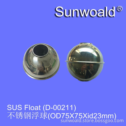 Magnetic SUS Float Ball level sensor float OD75x75xid23mm
